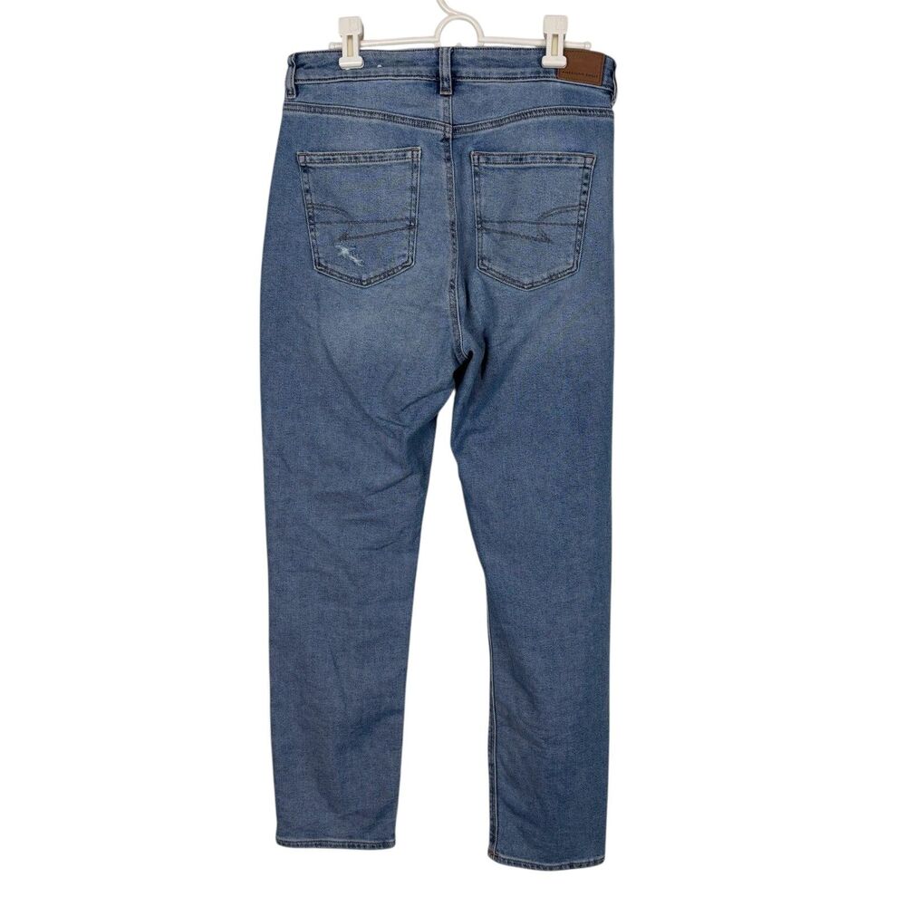 American Eagle Stretch Mom Jean Women’s 10 Long Distressed High Rise - Picture 2 of 8